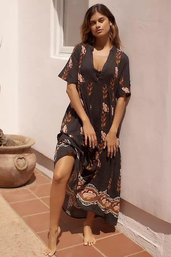 By Anthropologie The Kallie Flowy Maxi Dress: Printed Edition Cover