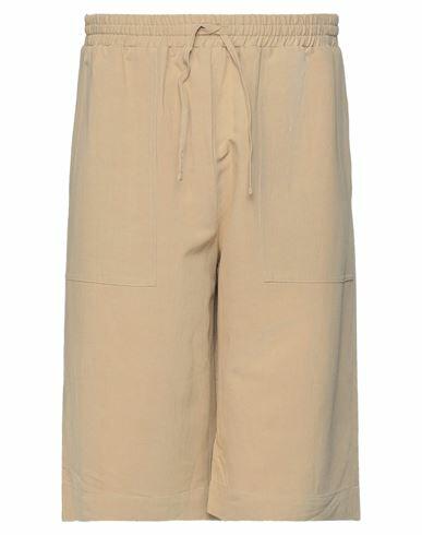 Roberto Collina Man Shorts & Bermuda Shorts Sand Viscose, Linen Cover