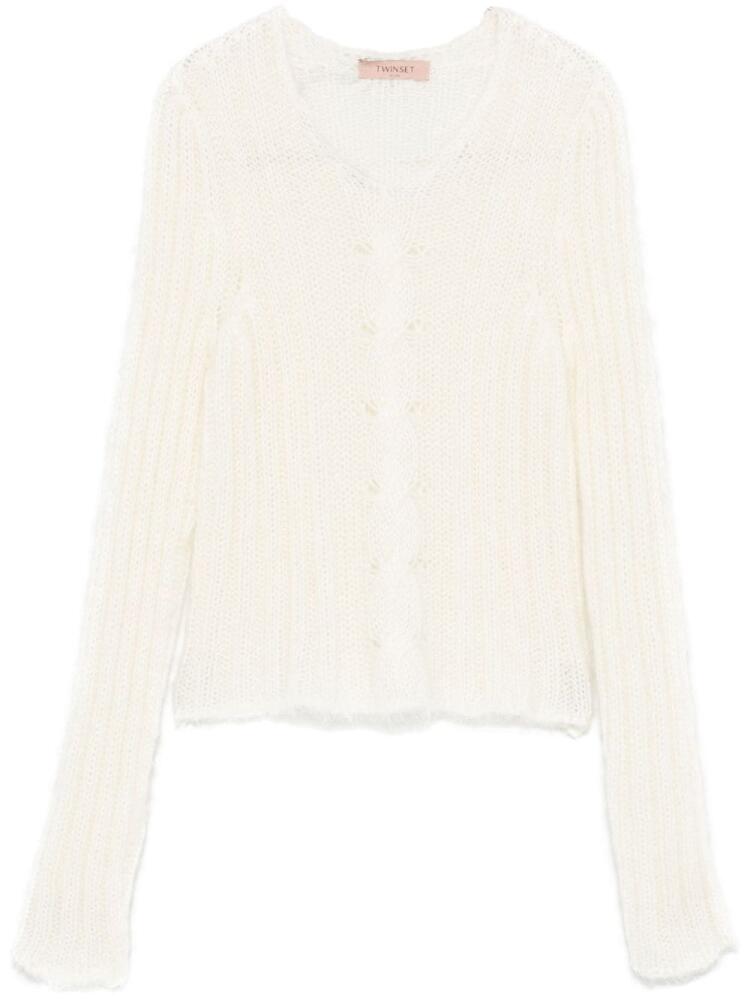 TWINSET ribbed sweater - White Cover