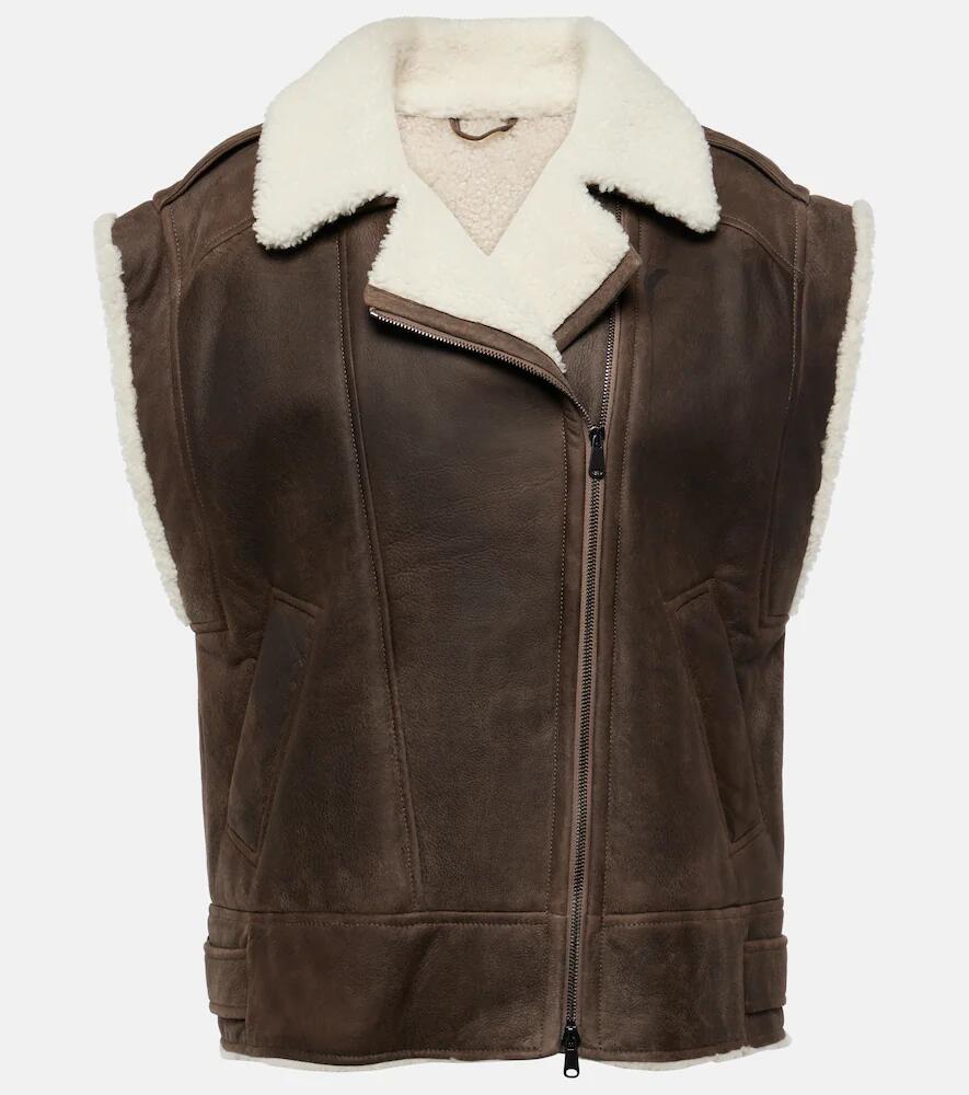 Brunello Cucinelli Shearling-lined leather vest Cover