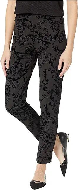 Krazy Larry Ponte Pants with Flocked Velvet Paisley (Paisley) Women's Casual Pants Cover