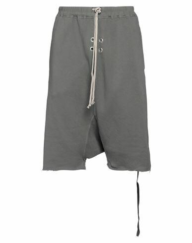 Drkshdw By Rick Owens Man Shorts & Bermuda Shorts Grey Cotton, Elastane Cover