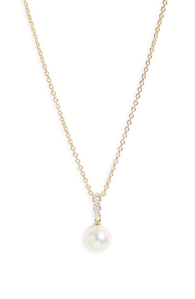 Mikimoto Morning Dew Akoya Pearl & Diamond Pendant Necklace in Yellow Gold/Diamond/Pearl Cover