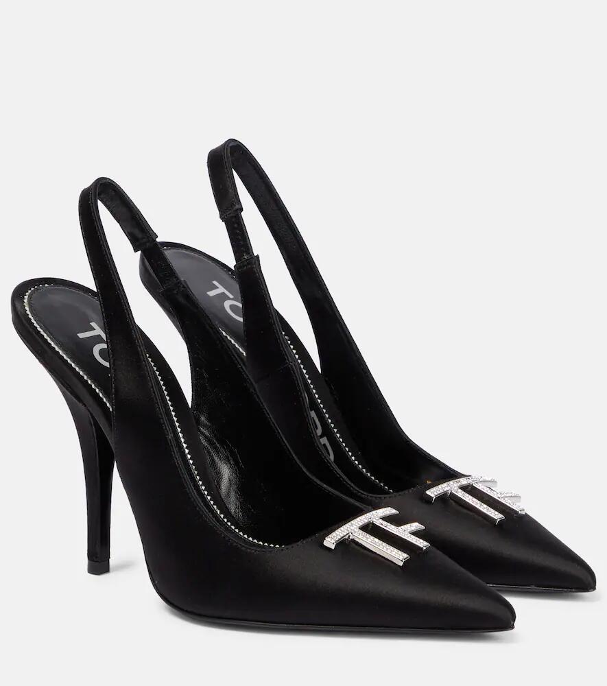 Tom Ford TF satin slingback pumps Cover