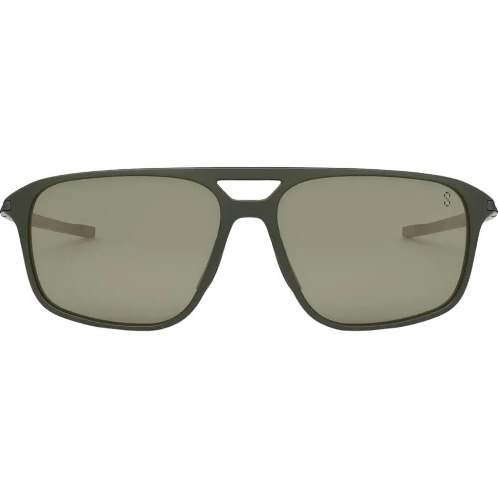 TAG Heuer Vingt Sept 59mm Geometric Sunglasses in Matte Dark Green /Green Polar Cover