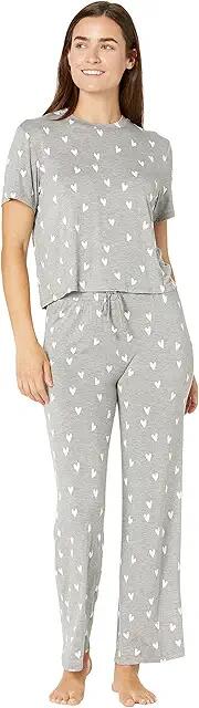 Honeydew Intimates All American PJ Set (Heather Grey Hearts) Women's Pajama Sets Cover