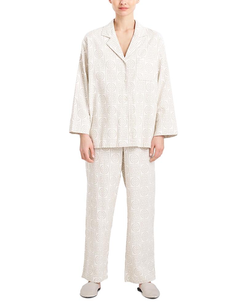 Natori Infinity Flannel Print Pajama Set Cover