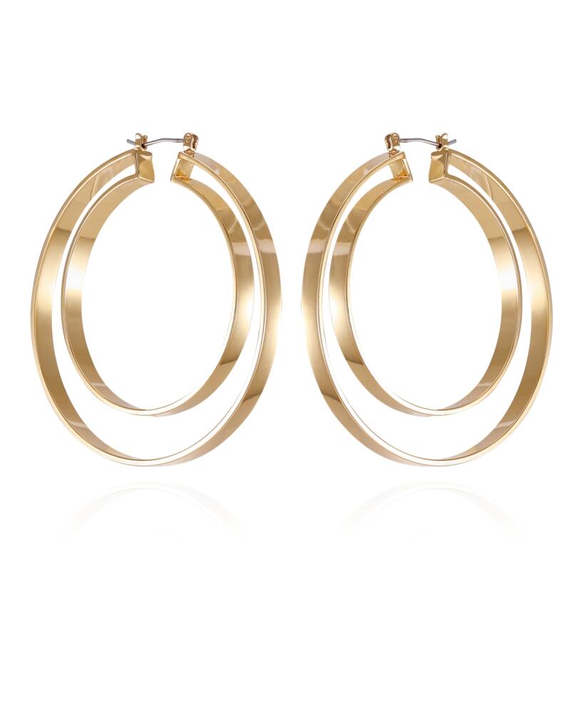 Vince Camuto Gold-Tone Double Hoop Earrings - Gold Cover