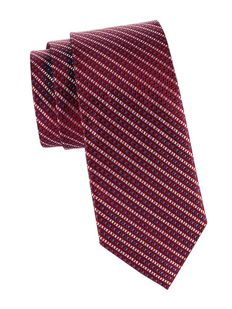 Saks Fifth Avenue Men's Pattern Silk Tie - Pink Cover