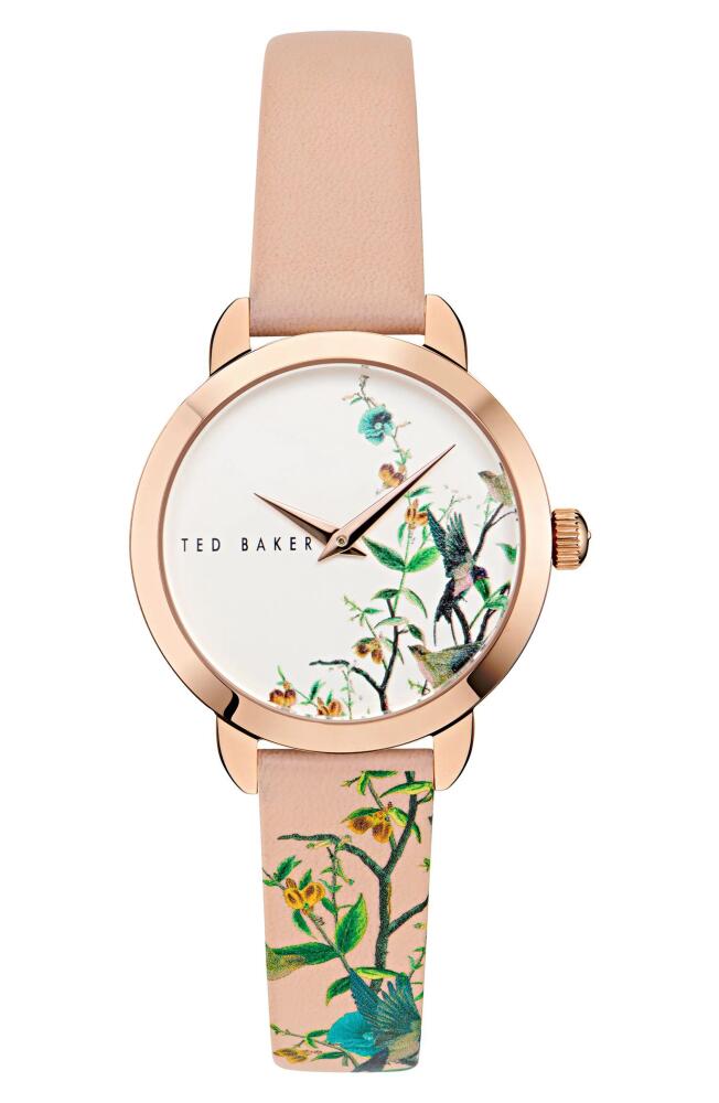 Ted Baker London Floral Watch, 14mm in Pink Cover