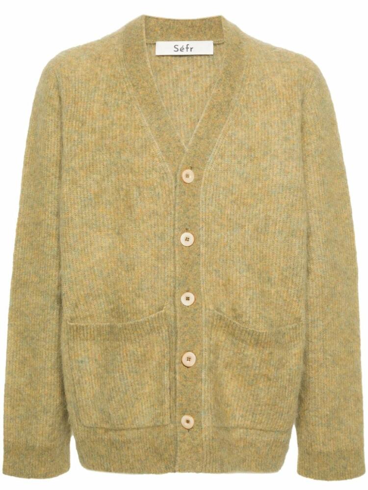 Séfr Kaito brushed cardigan - Green Cover