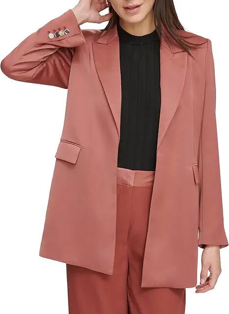 DKNY Long Sleeve Tailored Jacket (Bricklane) Women's Clothing Cover