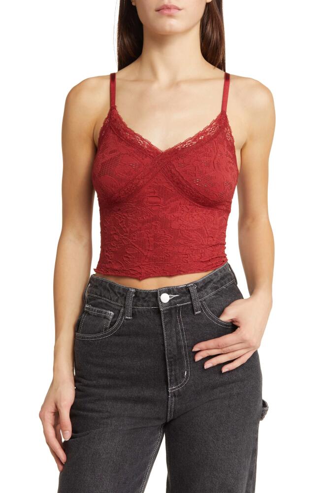 BDG Urban Outfitters Lace Crop Camisole in Red Cover