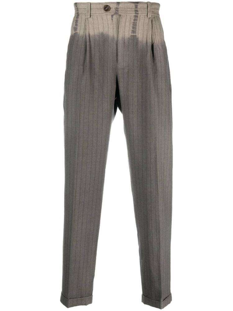 Suzusan bleached pinstripe tailored trousers - Grey Cover