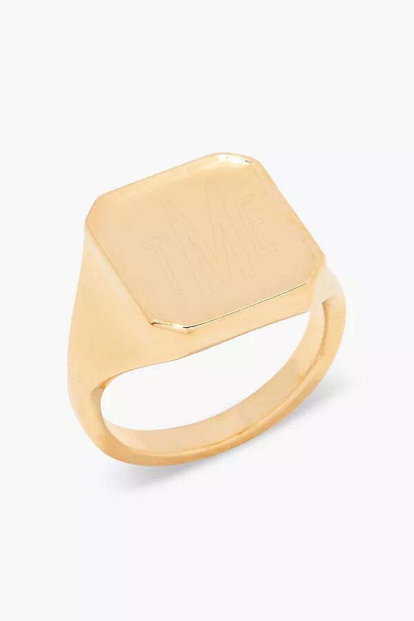 brook & york Custom Monogram Cushion Signet Ring Cover