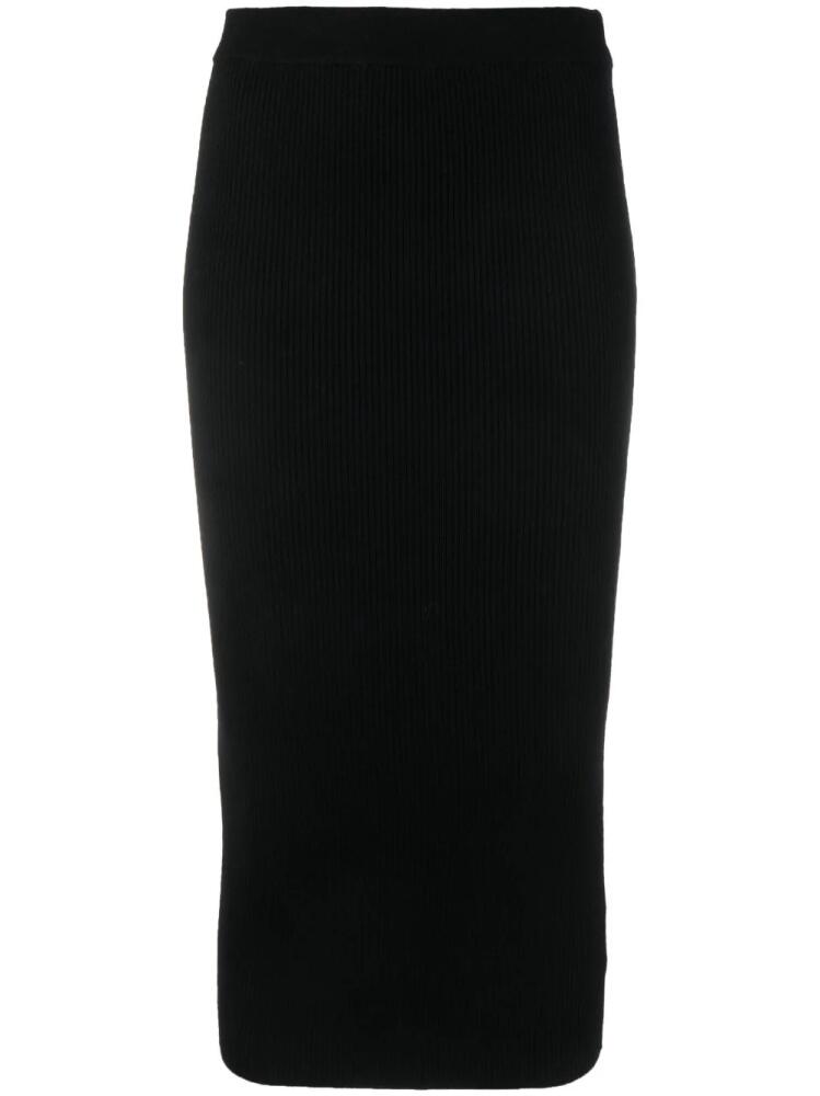 Michael Michael Kors ribbed-knit wool-blend skirt - Black Cover