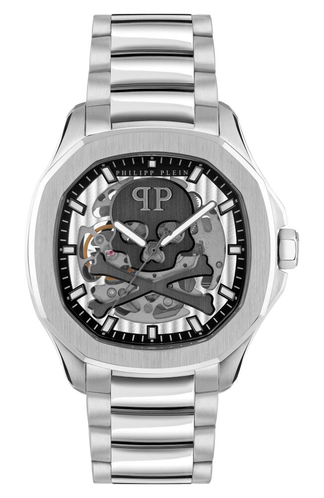 PHILIPP PLEIN Skeleton Spectre Bracelet Watch, 42mm in Stainless Steel Cover