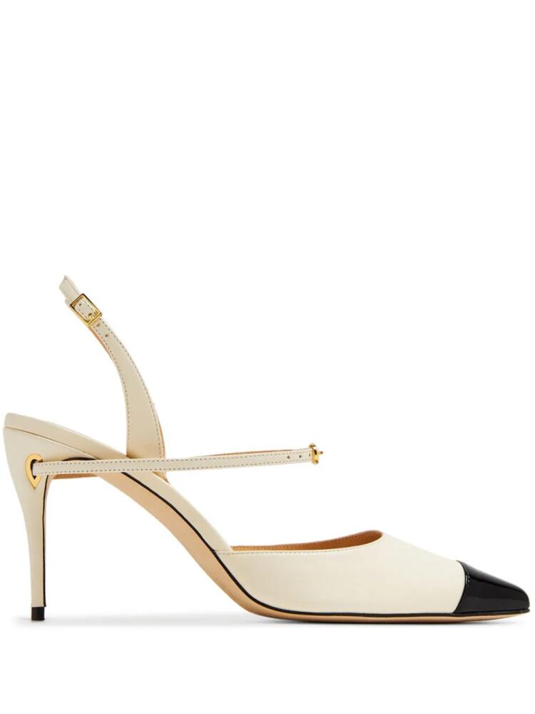 Jennifer Chamandi Vittorio 85mm colour-block pumps - Neutrals Cover