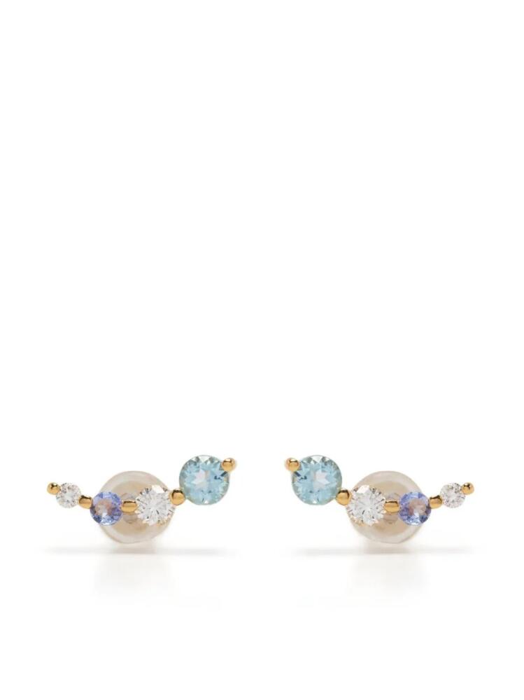 Dinny Hall crystal-embellished stud earrings - Gold Cover