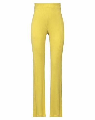 Haveone Woman Pants Yellow Viscose, Nylon, Polyester Cover