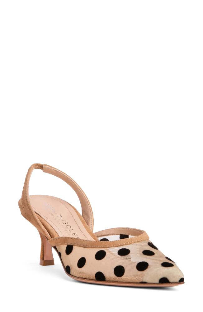 BEAUTIISOLES Flores Slingback Kitten Heel Pump in Brown Cover