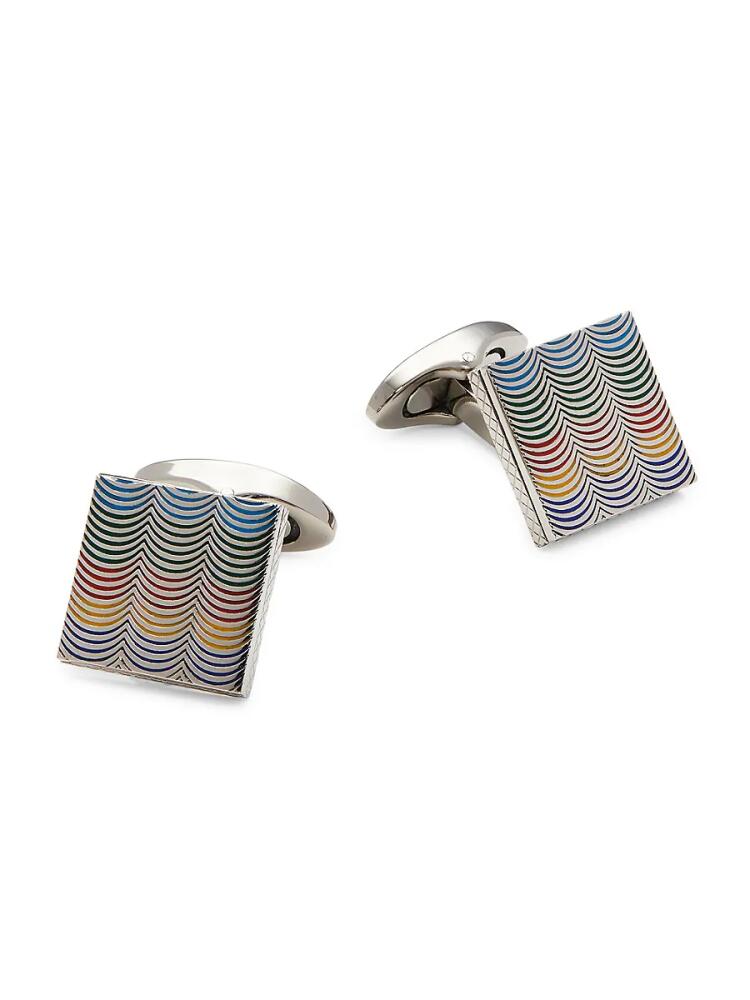 Tateossian Men's Titanium Enamel Cufflinks Cover