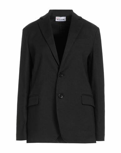 Red Valentino Woman Blazer Black Linen, Cotton, Elastane Cover