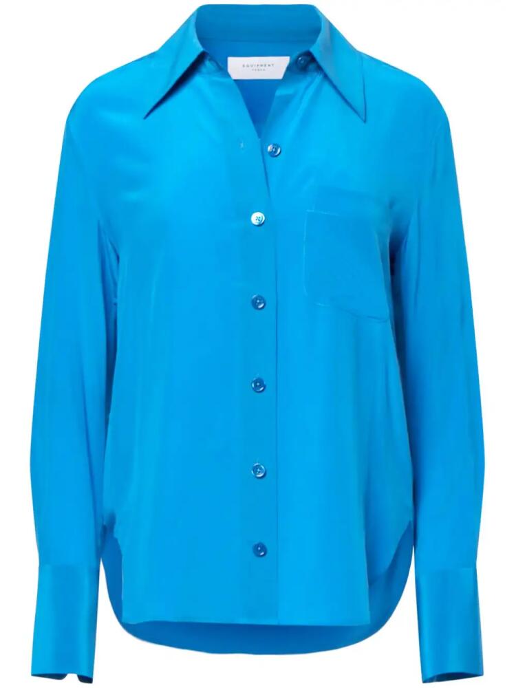 Equipment Quinn silk shirt - Blue Cover