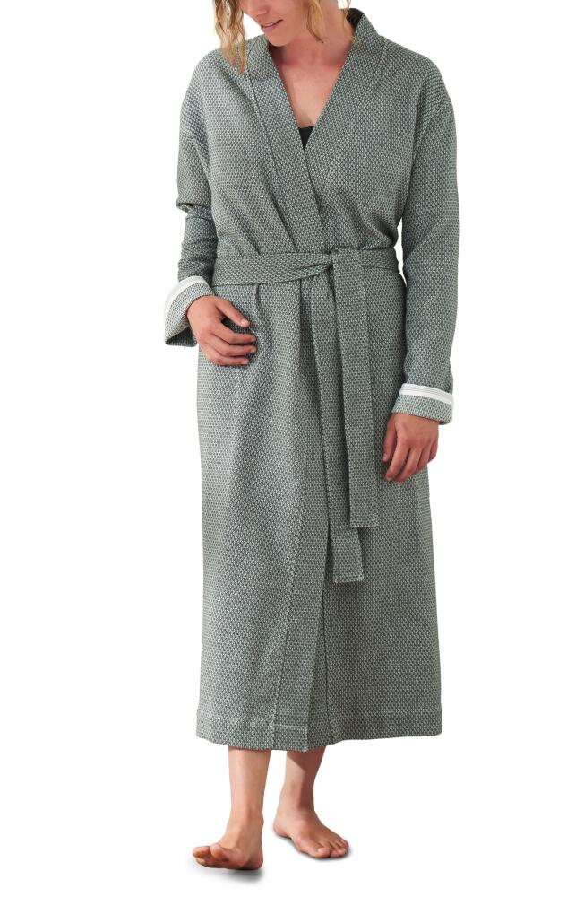 Coyuchi Gender Inclusive Mediterranean Organic Cotton Robe in Shadow Cover