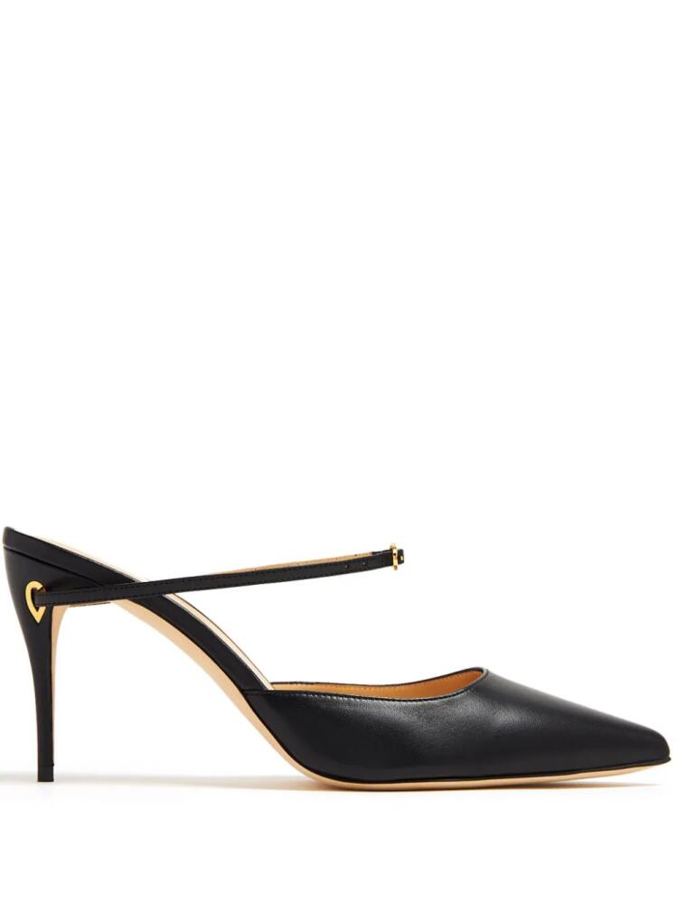 Jennifer Chamandi pointy-toe leather mules - Black Cover