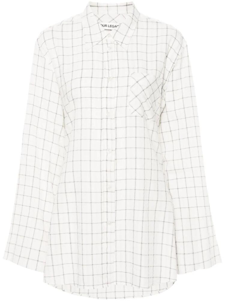 OUR LEGACY Daisy check-pattern shirt - Neutrals Cover