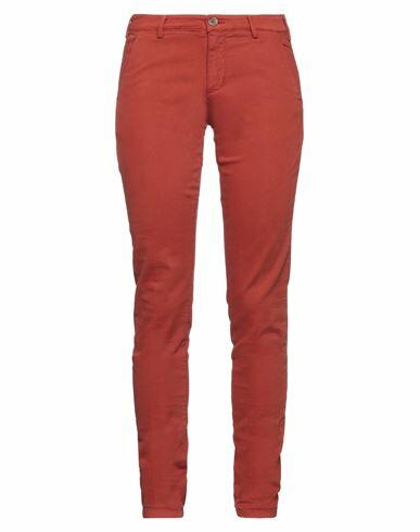 40weft Woman Pants Rust Cotton, Lycra Cover