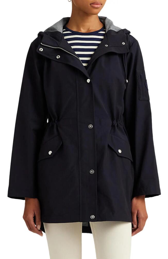 Lauren Ralph Lauren Hooded Drawstring Waist Jacket in Dark Navy Cover