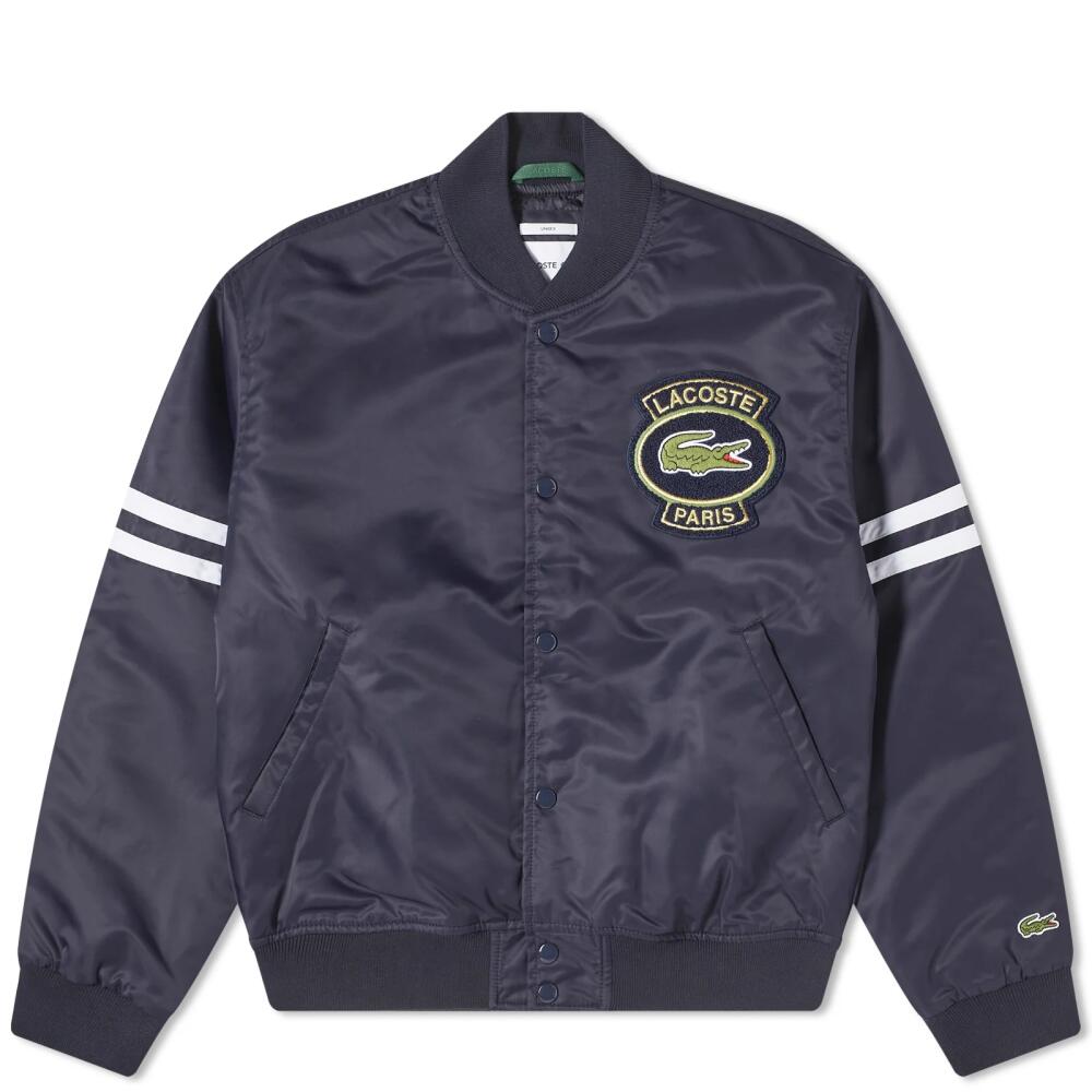 Lacoste Men's Paris Logo Bomber Jacket in Abysm Cover