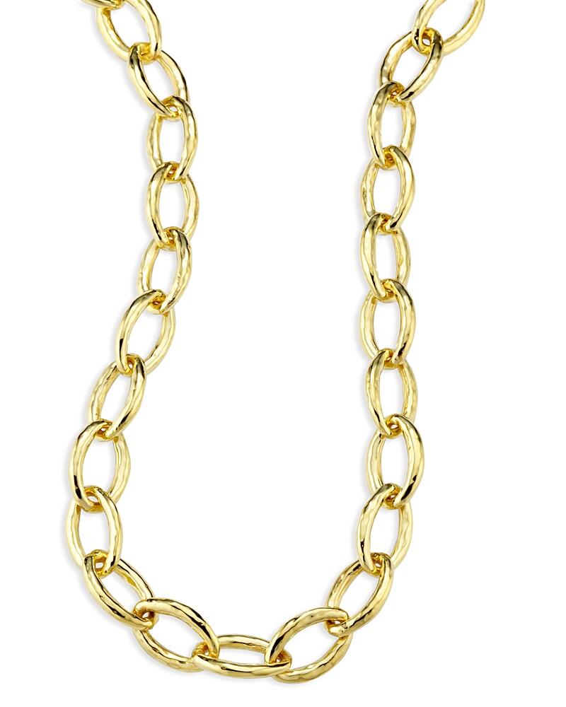 Ippolita 18K Yellow Gold Hammered Bastille Link Chain Necklace, 18 Cover