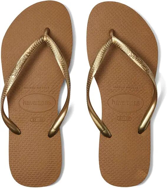 Havaianas Slim Flip Flop Sandal (Bronze) Women's Sandals Cover