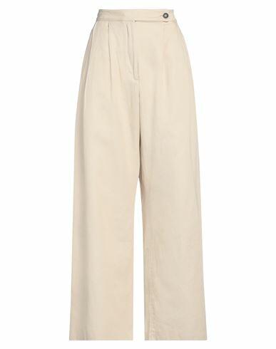 Tommy Hilfiger Woman Pants Beige Cotton, Lyocell, Linen Cover