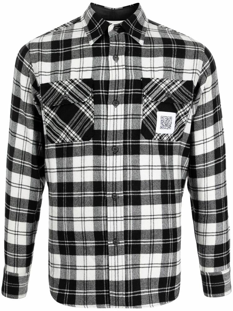 Fumito Ganryu pleated flannel shirt - Black Cover