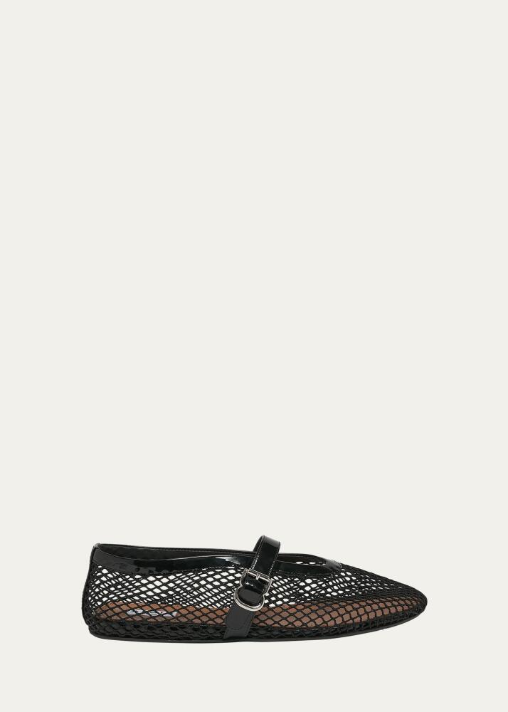 ALAIA Mesh Mary Jane Ballerina Flats Cover