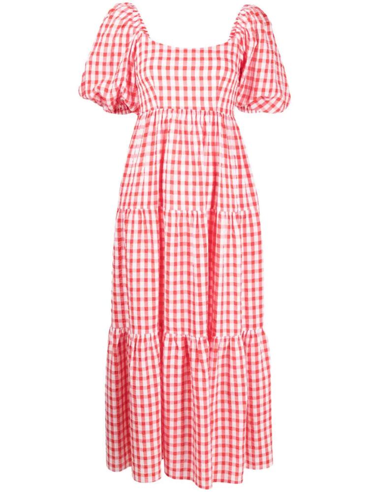 Kitri gingham-patterned dress - Red Cover