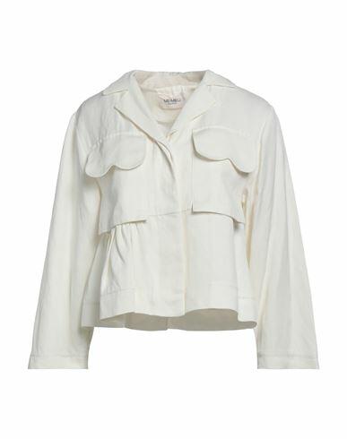 Meimeij Woman Blazer Ivory Tencel Modal, Viscose, Linen Cover