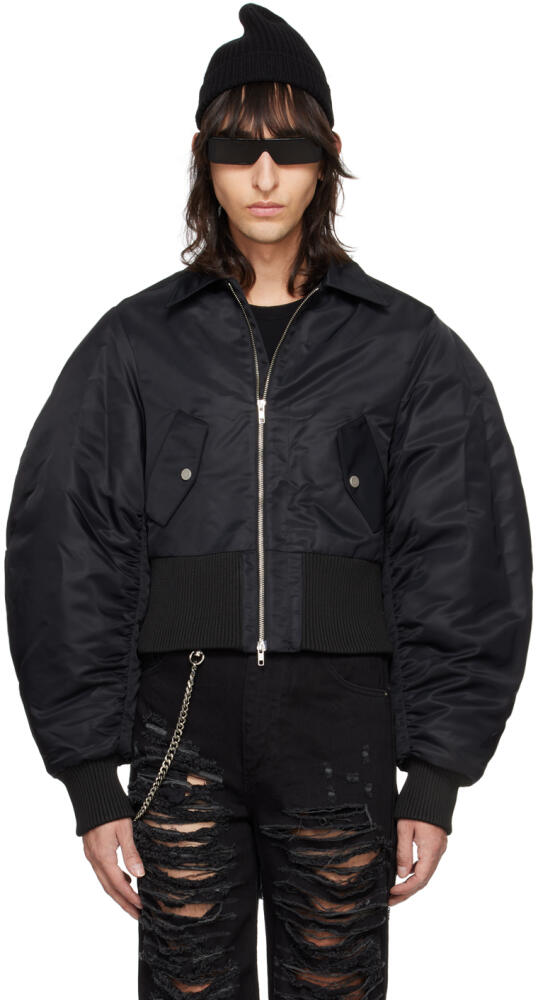 EGONlab Black Puff Bomber Jacket Cover