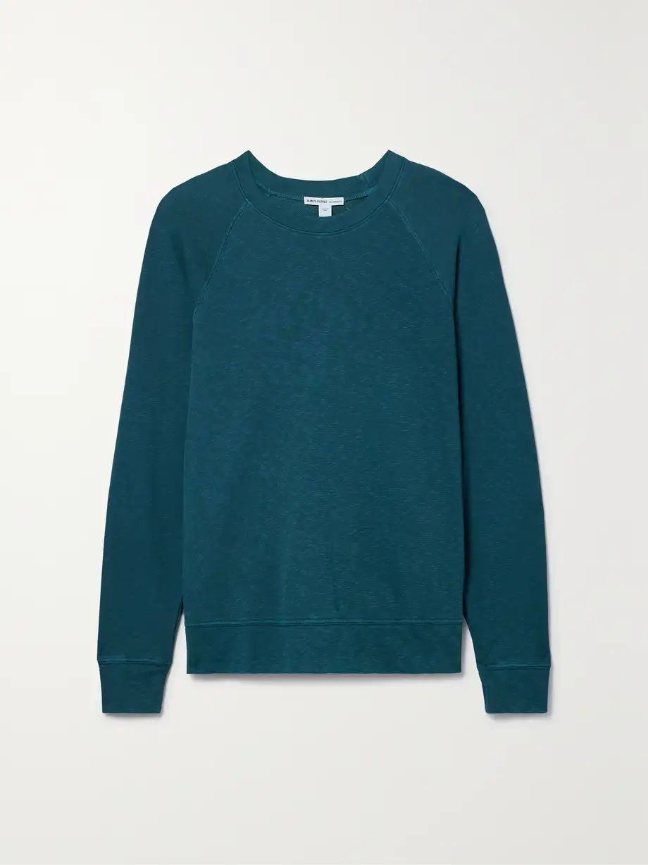 James Perse - Supima Cotton-terry Sweatshirt - Green Cover