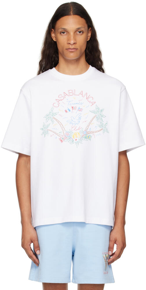 Casablanca White Crayon Tennis Club T-Shirt Cover