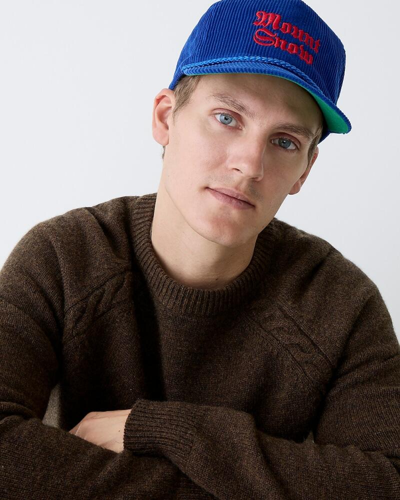 Mount Snow X J.Crew embroidered baseball cap in corduroy Cover