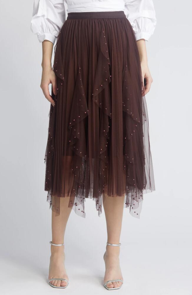 NIKKI LUND Wendy Beaded Tulle Skirt in Brown Cover