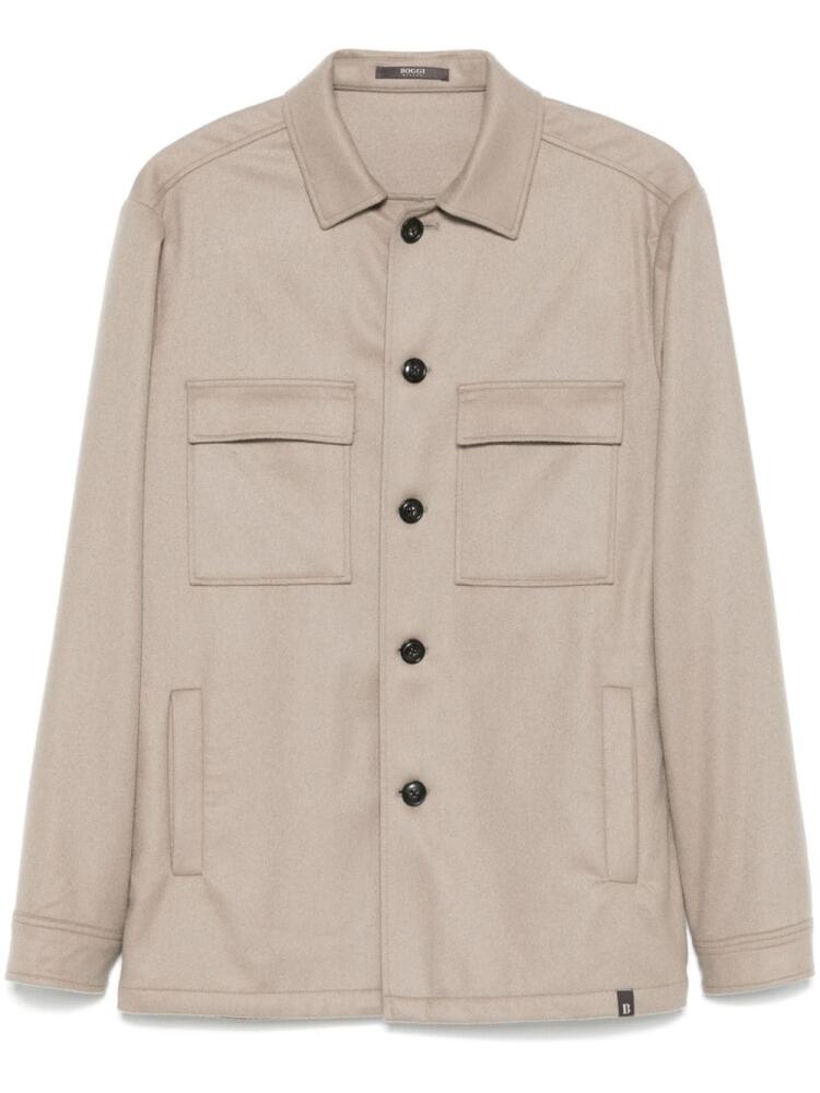 Boggi Milano cashmere shirt jacket - Neutrals Cover