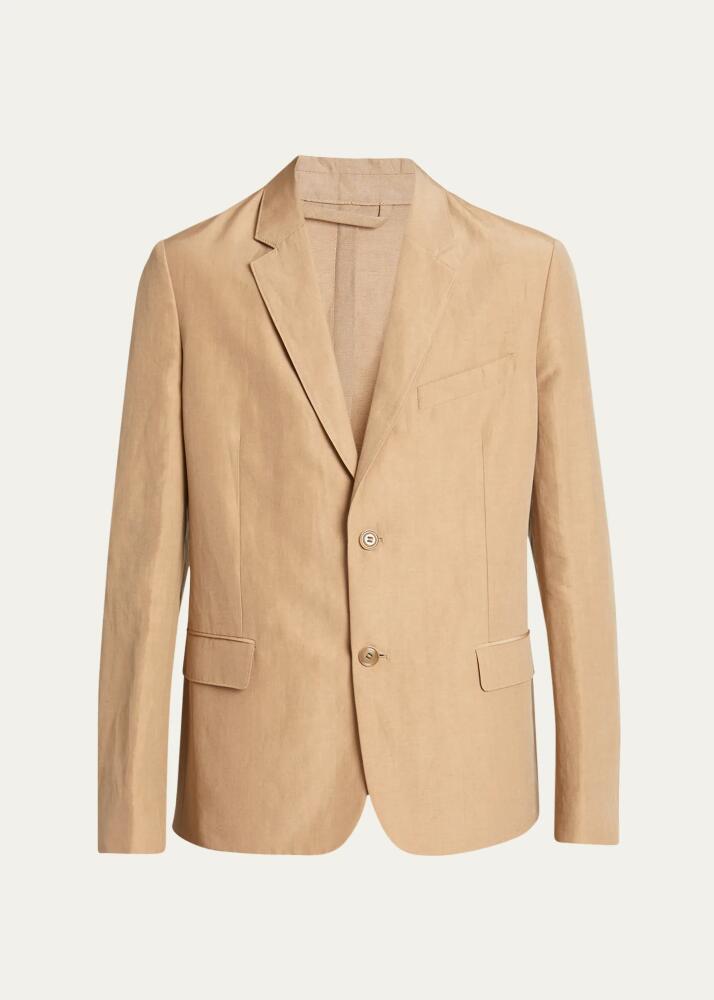 Givenchy Men's Silk Linen Unstructured Sport Coat Cover