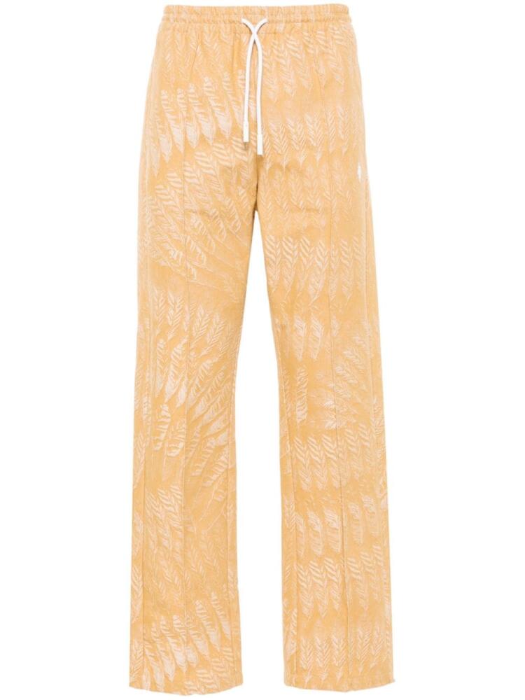 Marcelo Burlon County of Milan AOP Feather straight-leg trousers - Neutrals Cover