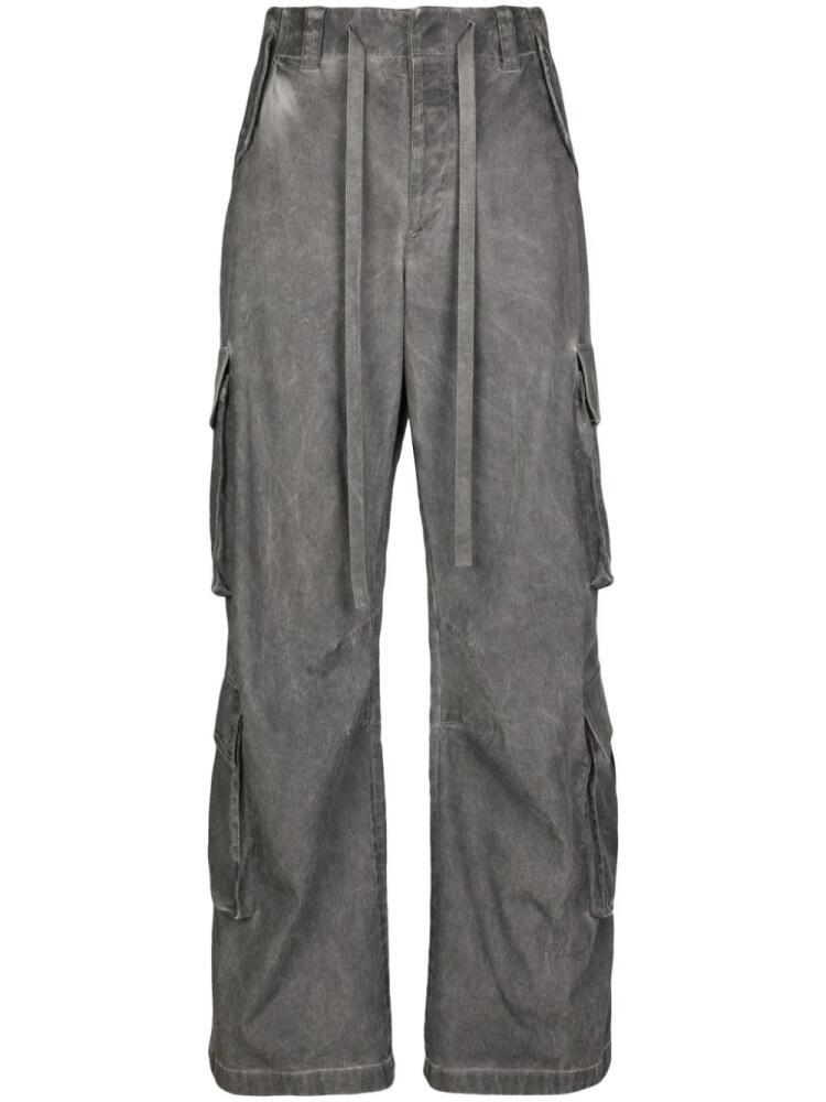 Dolce & Gabbana acid-wash wide-leg cargo trousers - Black Cover